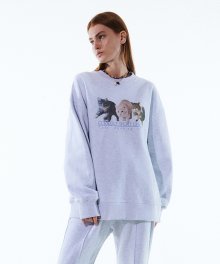 RUNNING CATS SWEATSHIRT KA [MELANGE]