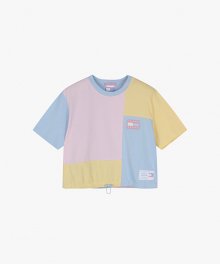 [ABO Capsule] 컬러 블록 타이 웨이스트 티셔츠 (T32B3TTO96TWT1C1T)