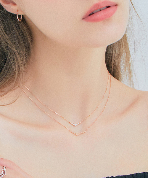 제이에스티나() MARIEBEL 14K 다이아 목걸이 (JJMBND1BF517R4420) 상품 이미지