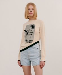 COCKTAIL GRAPHIC KNIT TOP