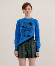 COCKTAIL GRAPHIC KNIT TOP