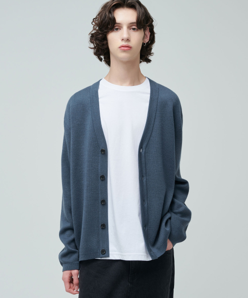 무신사 스탠다드() 미니멀 가디건 [미드나잇 블루] 상품 이미지
