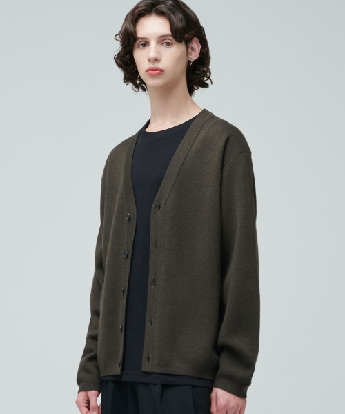 무신사 스탠다드() 미니멀 가디건 [반다이크 브라운] 상품 이미지