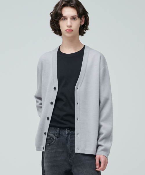 무신사 스탠다드() 미니멀 가디건 [라이트 그레이] 상품 이미지