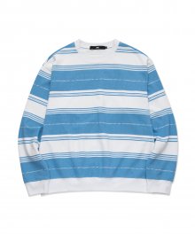 LMC PRINTED MULTI STRIPE SWEATSHIRT ash blue