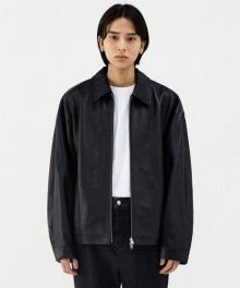 NEW OVER FIT SINGLE RIDERS JACKET [BLACK]