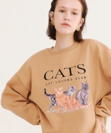 CATS SWEATSHIRT BEIGE