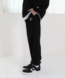 [UNISEX] KNIT WAFFLE JOGGER PT_BLACK