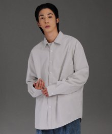 COTTON MIX SHIRTS [Over fit] (LT.GRAY)