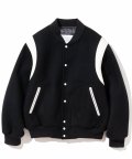 wool varsity jacket black