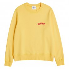 노맨틱 아치 로고 프린트 스웨트 셔츠 옐로우