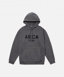 BIG LOGO PULLOVER HOODIE-WASHED CHARCOAL
