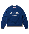 AECA BIG LOGO WOOL KNIT-BLUE