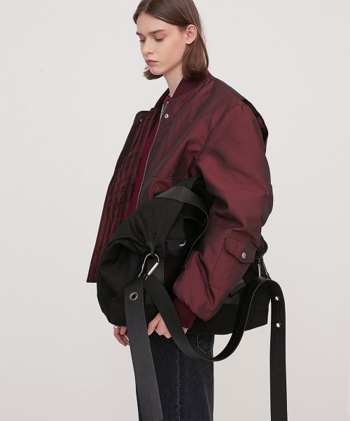 알렌느(Haleineshop) Burgundy Snap Detail Short Bomber Jacket(Oj005) - 258,000  | 무신사 스토어