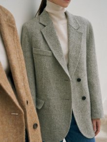 mohair handmade jacket gray