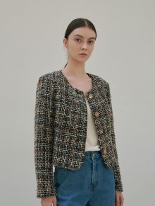 round tweed jacket