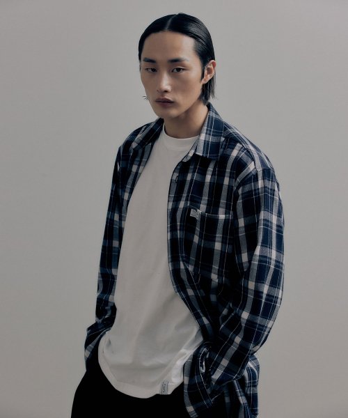 가치(gachi) 체크패턴 루즈핏 오버셔츠