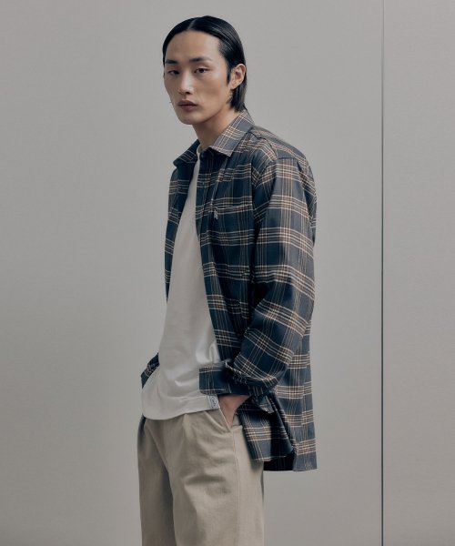 가치(gachi) 체크패턴 루즈핏 오버셔츠