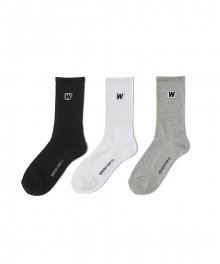 W LOGO SOCKS (3 PACK)