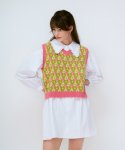 마가린핑거스(MARGARIN FINGERS) flora knit vest (pk)