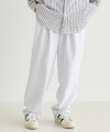 Inserted Tuck Sweat Pants [White Grey]