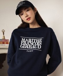 MARITHE MOUVEMENT LOGO CAP navy