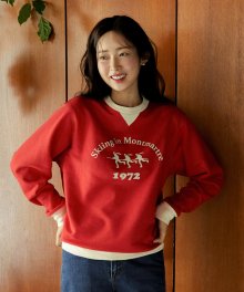 MARITHE VINTAGE SWEATSHIRT red