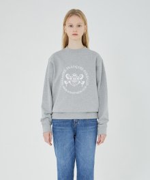 MARITHE CLUB LOGO SWEATSHIRT heather gray