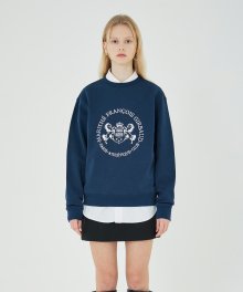 MARITHE CLUB LOGO SWEATSHIRT navy