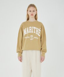 MARITHE COLLEGE SWEATSHIRT beige