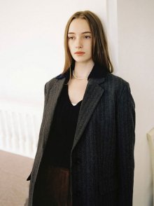 WOOL TAILORED JACKET - CARBON