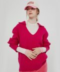 WIDE COLLAR KNIT - HOT PINK