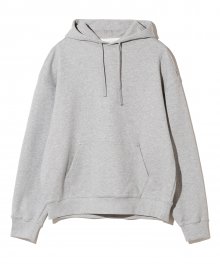 tidy crop sweat hoodie melange grey