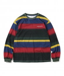 Blurred Striped L/S Tee Black/Red