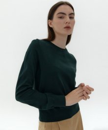 21AU CREWNECK PULLOVER SWEATER (FOREST GREEN)