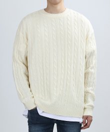 CABLE PIN KNIT (CREAM)