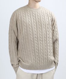 CABLE PIN KNIT (BEIGE)