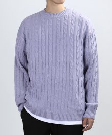 CABLE PIN KNIT (L.VIOLET)