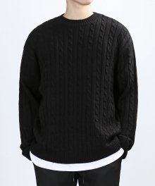 CABLE PIN KNIT (BLACK)