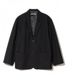 21fw casual two button jacket black