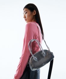 VEGAN LEATHER 3WAY BAG KA [SILVER]