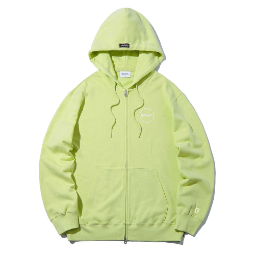 Худи на молнии с логотипом Authentic, лайм