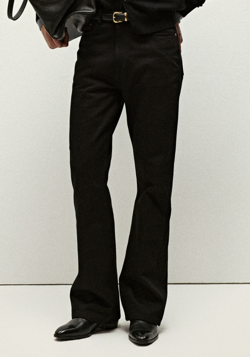 Bootcut Fit Denim Jeans - Black