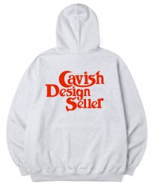 SELLER LOGO HOODIE LIGHT GREY(RED)(CV2BFUM400A)