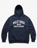 와일드띵스(WILD THINGS) College Logo Pullover Hoodie - Navy