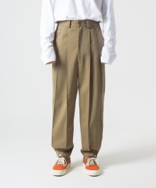 Wide-leg snap pants - Brown