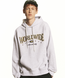 WORLDWIDE RETRO HOODIE_GY(21FWTP01)