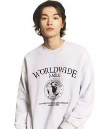 WORLDWIDE AMES SWEATSHIRTS_GY(21FWTP04)