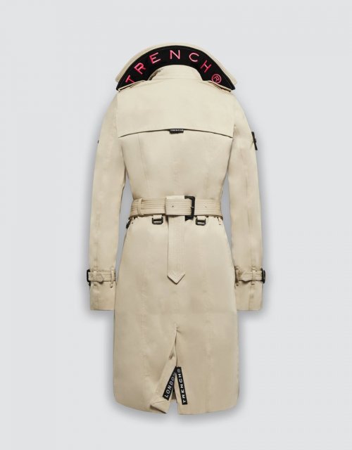Queen Classic тренч (Stone/Black/Pink)