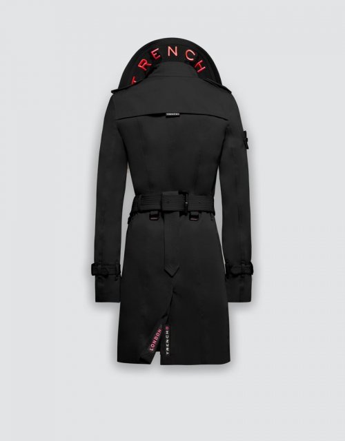 Классический тренч Queen (BLACK/BLACK/HOTPINK)